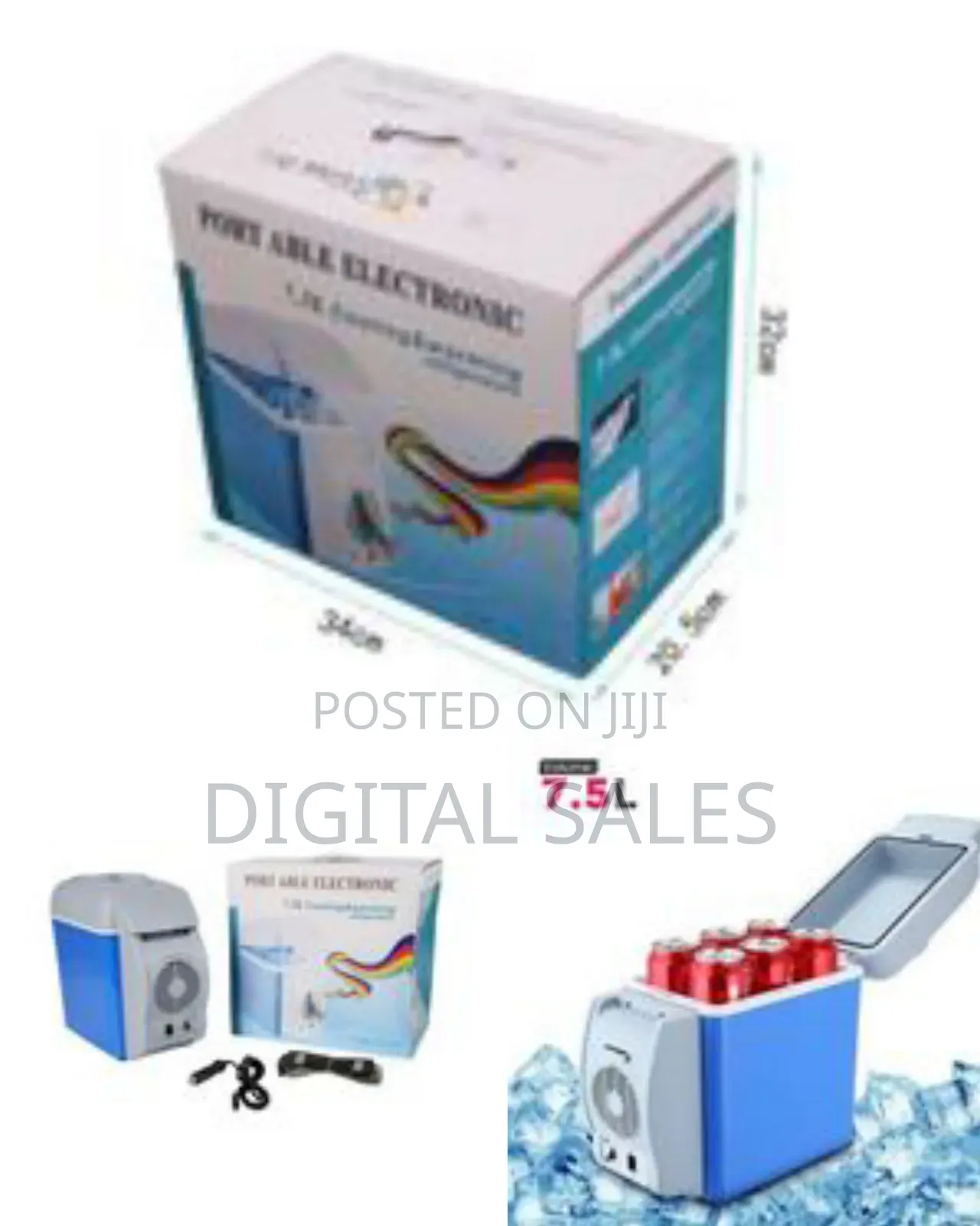 Portable Car Cooling And Warming Refrigerator, 7.5l,