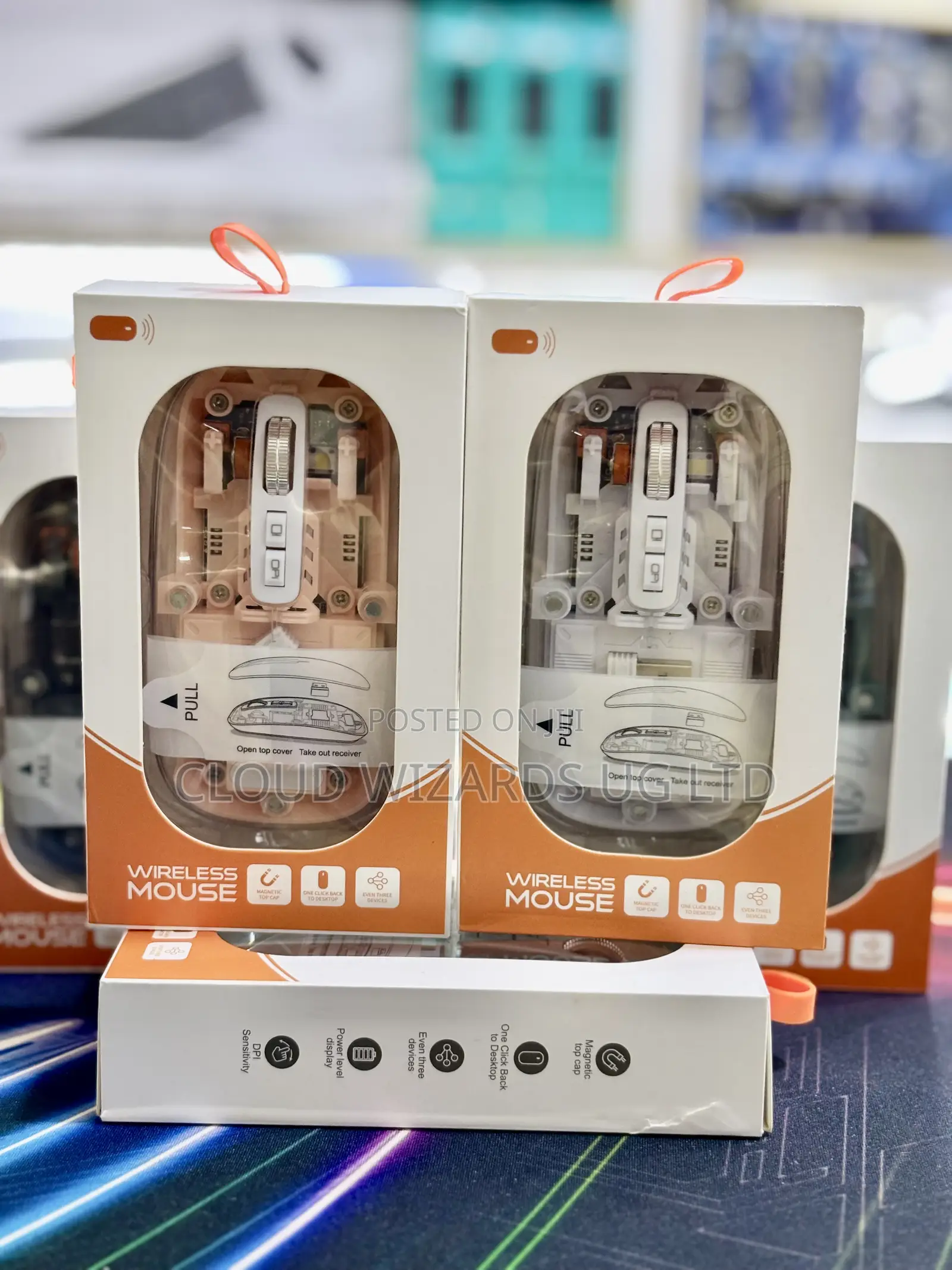 Transparent Wireless and Bluetooth Mice