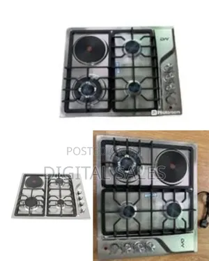 Digiwave 3 Gas Burner Cooker+1 Electric Hot Plate Auto Ignition Built