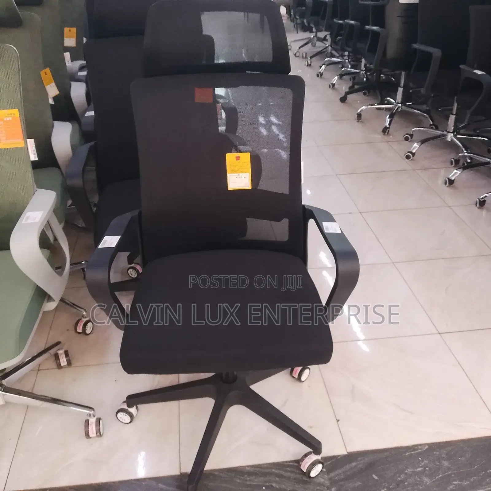 Office Chair Head Rest High Back Plus Wheels
