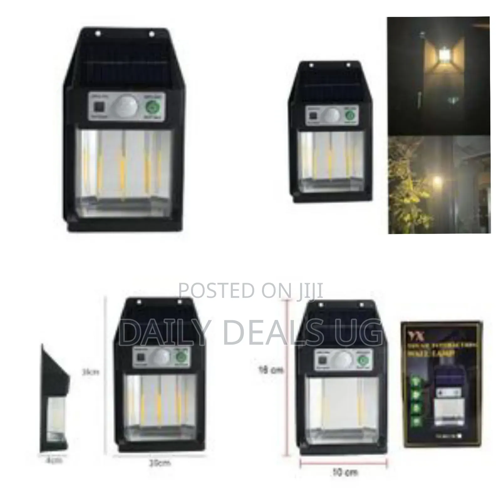 Outdoor Solar Interaction Wall Lamps Wireless Dusk To Dawn Porch Light
