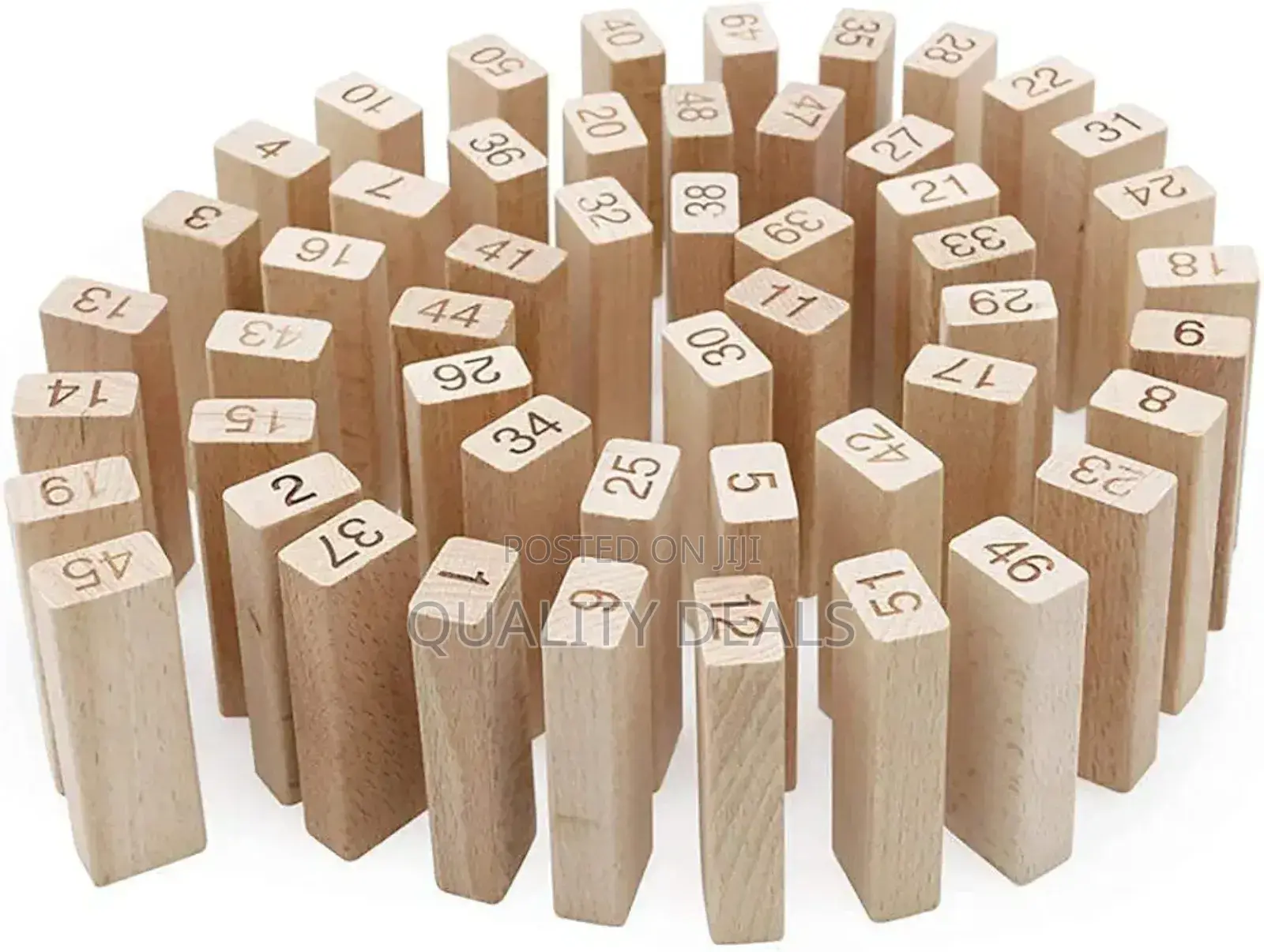Wooden Blocks 54 PCS With 1 Dice Challenging Color and 54 PCS Wooden