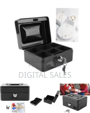 25x20x9 Cm Jt250 Robust Metal Cash Box, Secure Money Storage