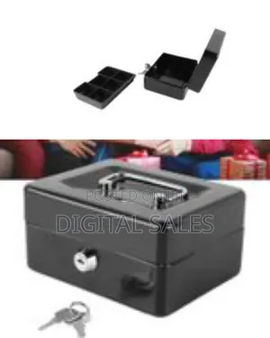25x20x9 Cm Jt250 Robust Metal Cash Box, Secure Money Storage