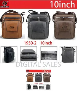 Jeep 1 Piece of 10 Inch Man Casual Leather Bag Shoulder Crossbody