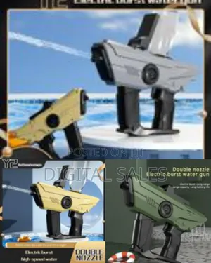 Kids Electric Water Gun, Double Nozzle -tipped Continuous Water Jet