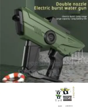Kids Electric Water Gun, Double Nozzle -tipped Continuous Water Jet