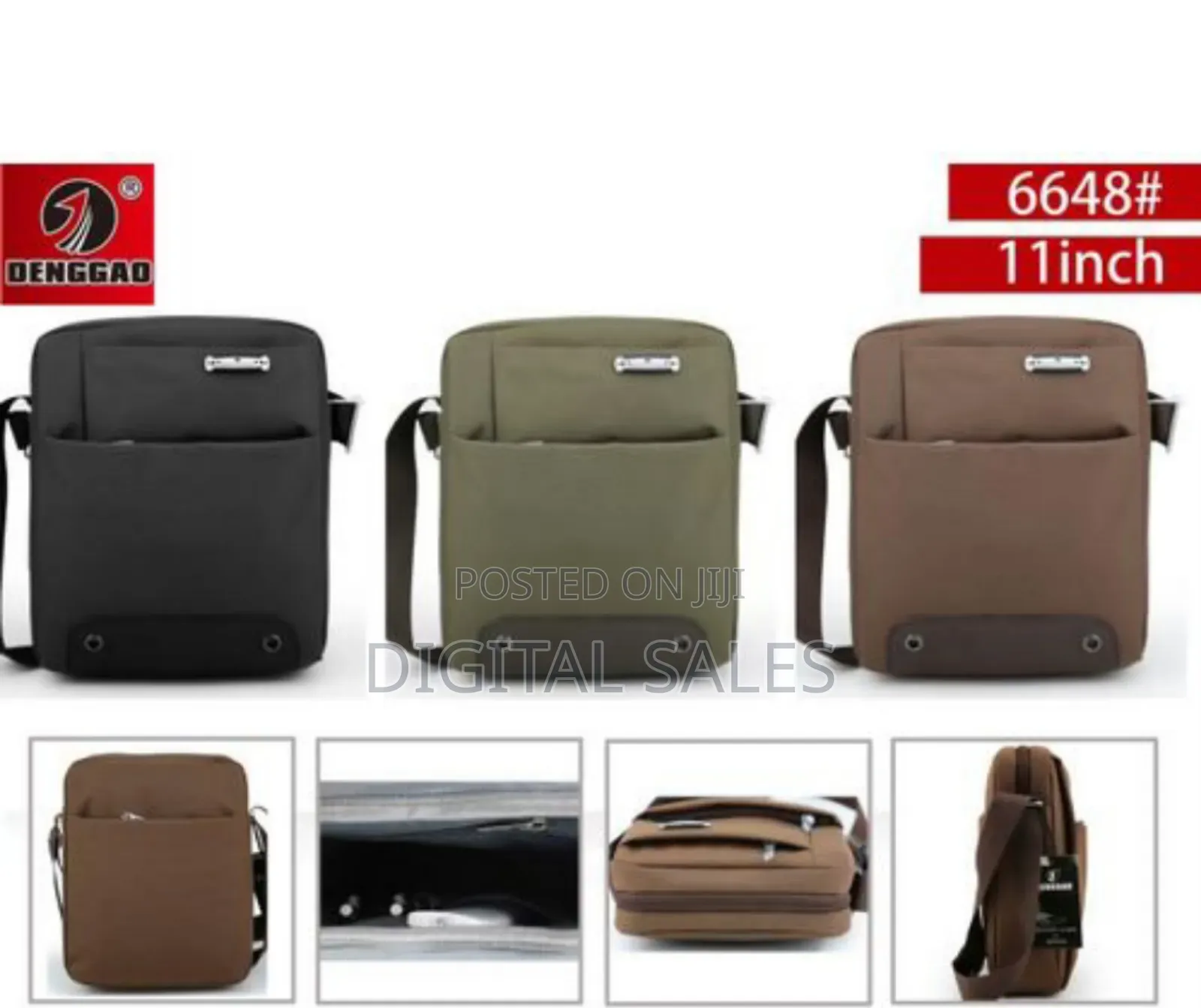 Denggao 1 Piece of 11 Inch Small Canvas Messenger Bag for Men Medium