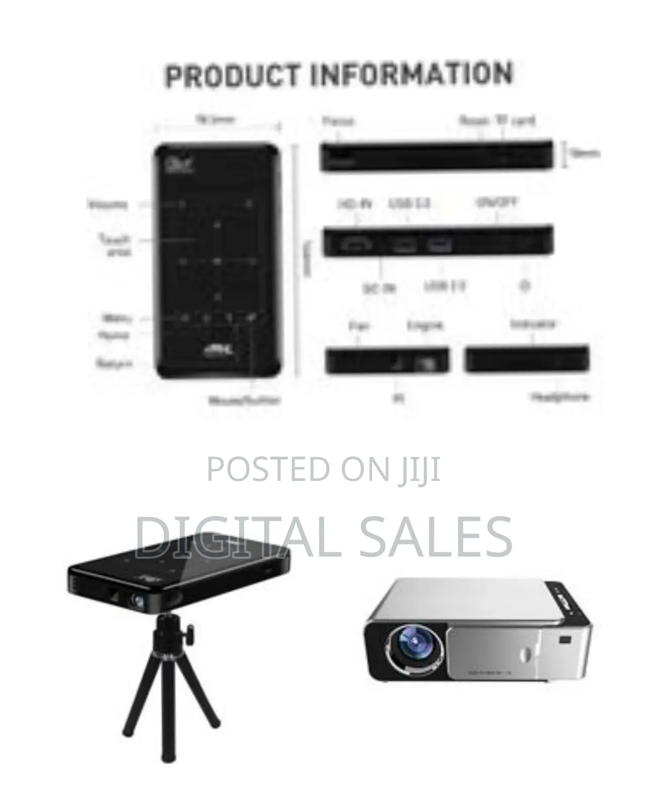 Borrego T6 Android Hd 3d (800 X 480) Miracast 3000 Lumens Smart