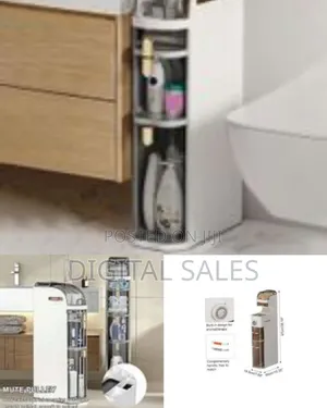 Slim Plastic Waterproof Space-Saving Narrow Bathroom Standing