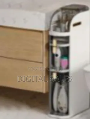 3 Tier Shower Floor Storage Cabinet 7in Narrow Corner Tall Slim