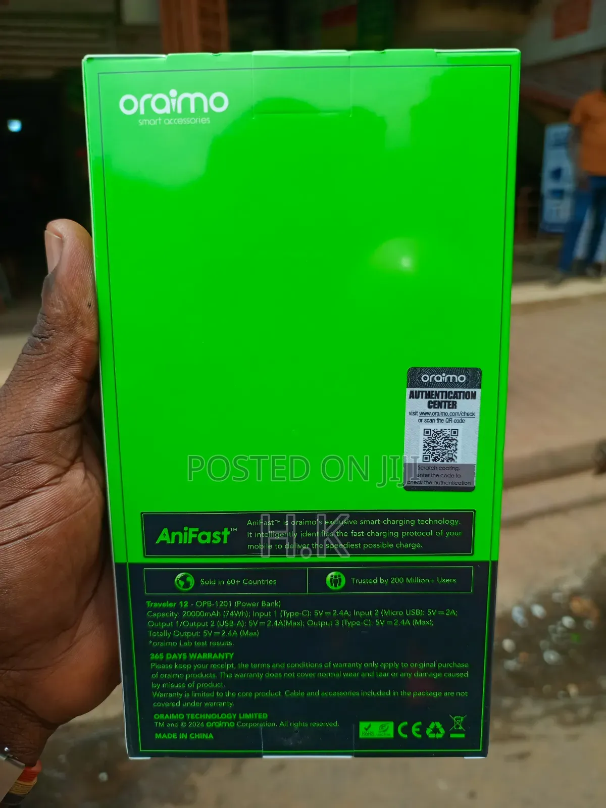 Oraimo Traveler 12 (Opb-1201i) Power Bank.