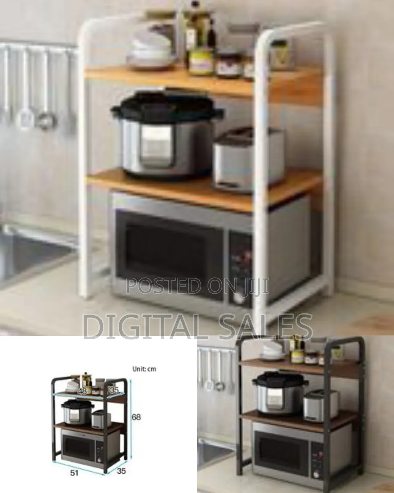 Microwave Oven Rack Kitchen Shelves Landing Multi-layer Storage