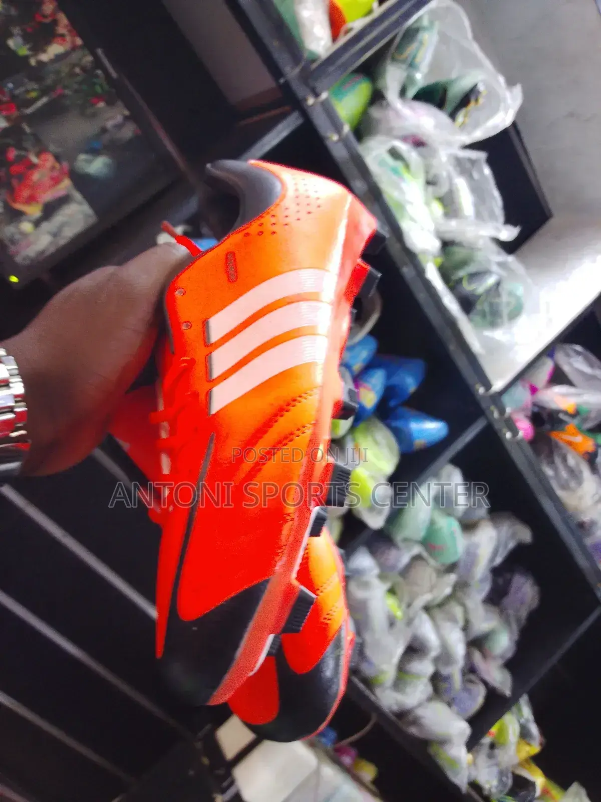 Orange Soccer Boots Size 38