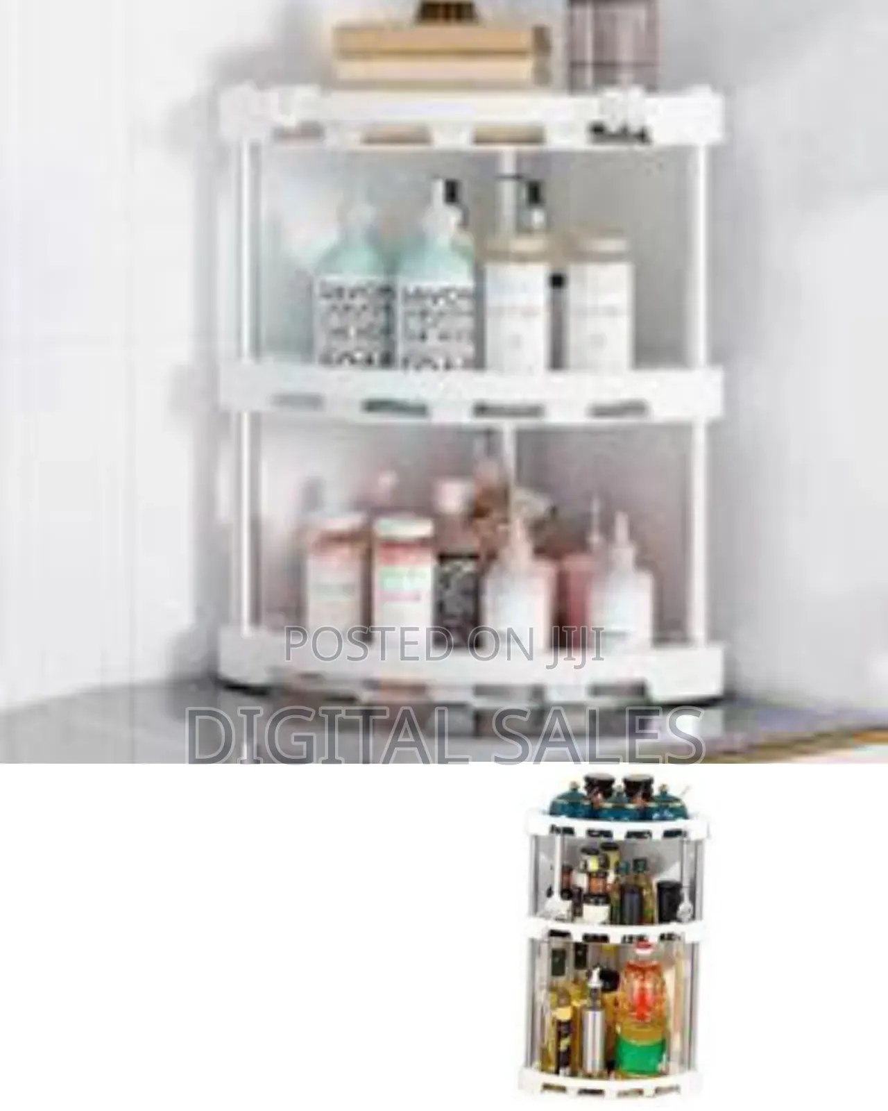 Triangular Triple Layer Kitchen Corner Organizer Shelf Plastic