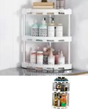 Triangular Triple Layer Kitchen Corner Organizer Shelf Plastic