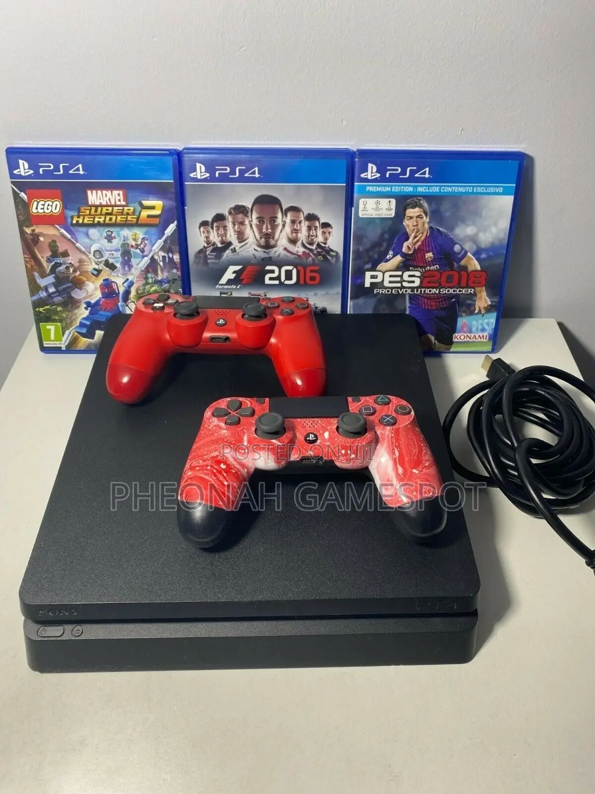 ​Don't Miss Out! Ps4 Slim + 16 Games, 2 Controllers, Complete Kit