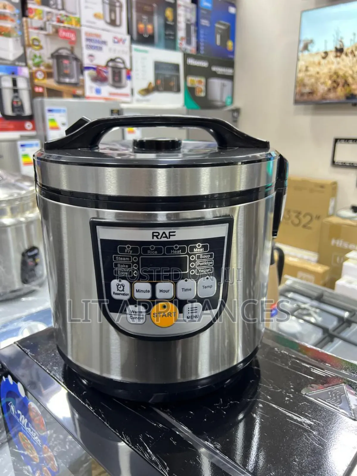 Raf Multi Cooker 5l and Steamer, 3years Warranty. Strong and Durable.