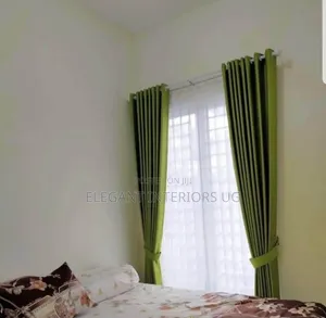 Green Curtain Fabric for Home and Hotels