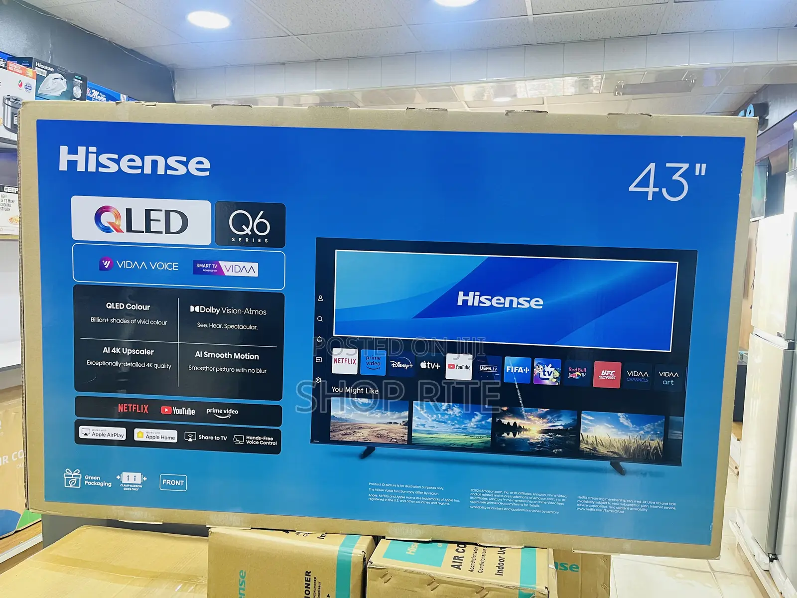 Hisense 43 Inches Q6q Smart Qled Original Bluetooth TVS