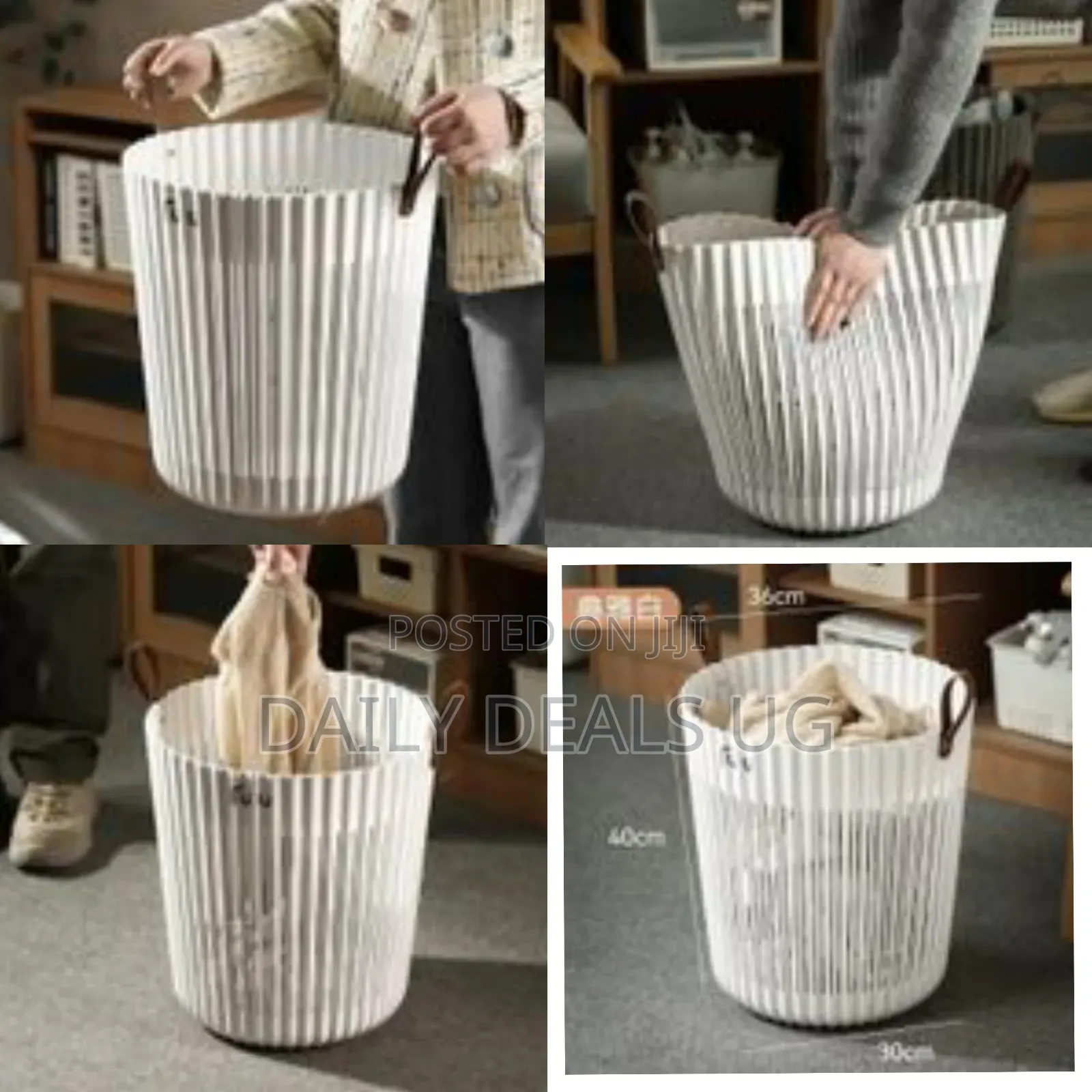 Bathroom Laundry Hamper Storage Clothes Living Room Waste Basket