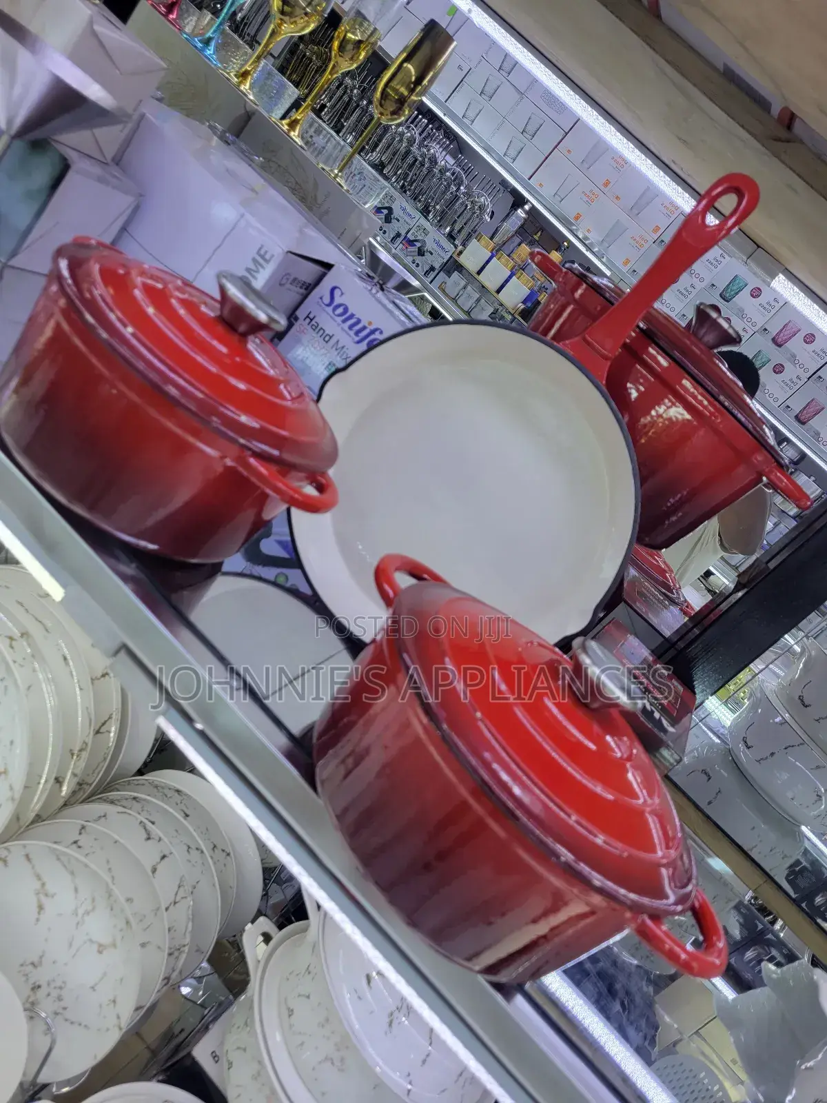 Cast Iron Enamelled Cookware Set – Red