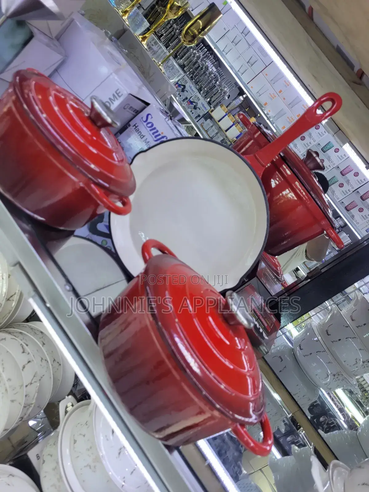 Cast Iron Enamelled Cookware Set – Red