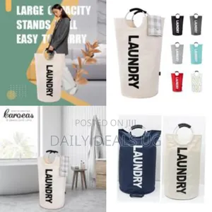 100l Freestanding Collapsable Waterproof Laundry Basket Clothes