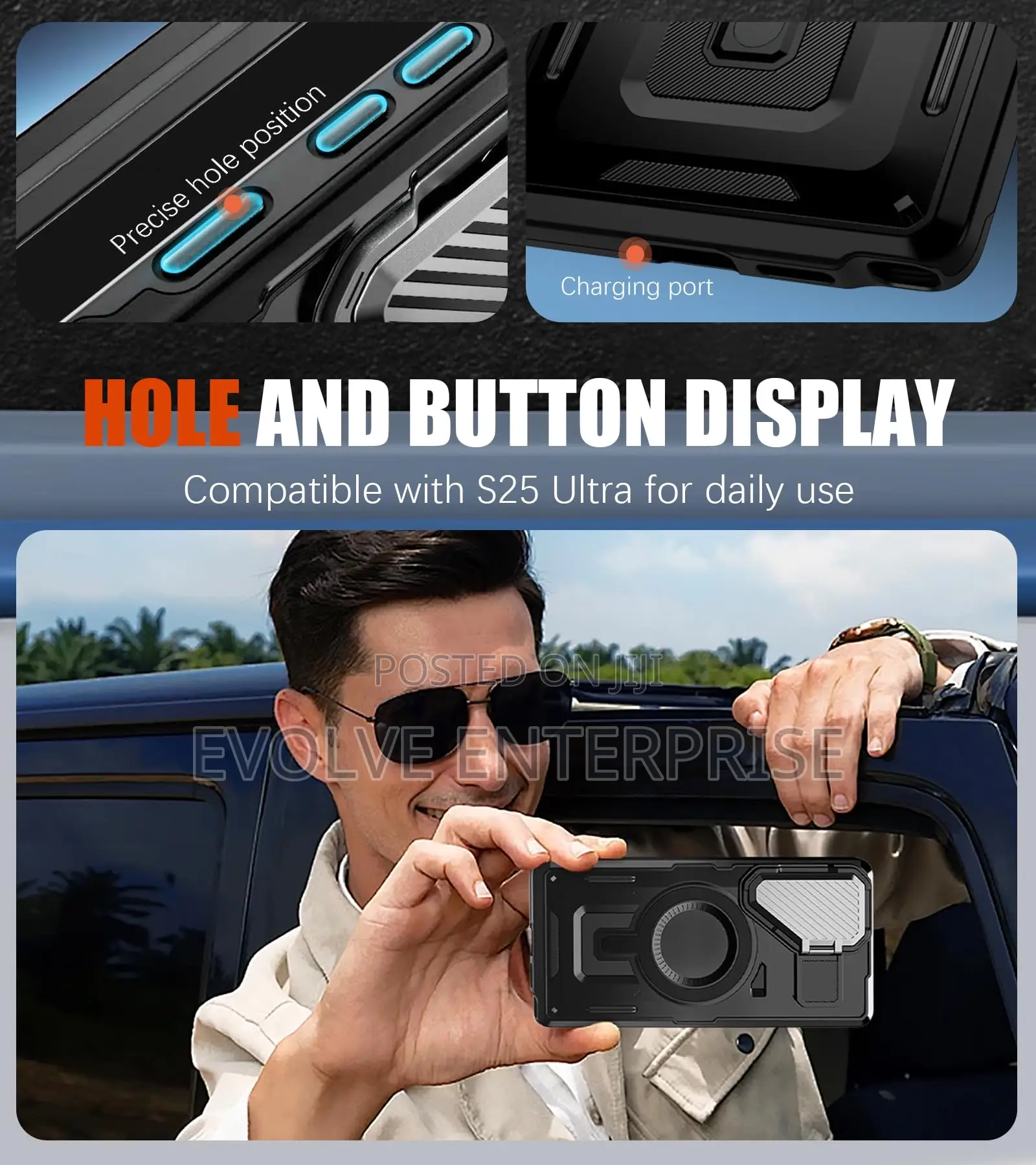 Samsung Galaxy S25 Ultra Case Magnetic With Camera Cover Stand