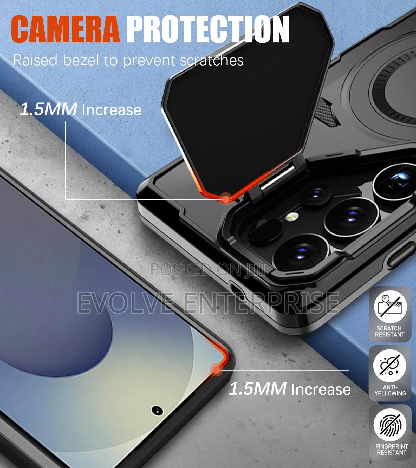 Samsung Galaxy S25 Ultra Case Magnetic With Camera Cover Stand