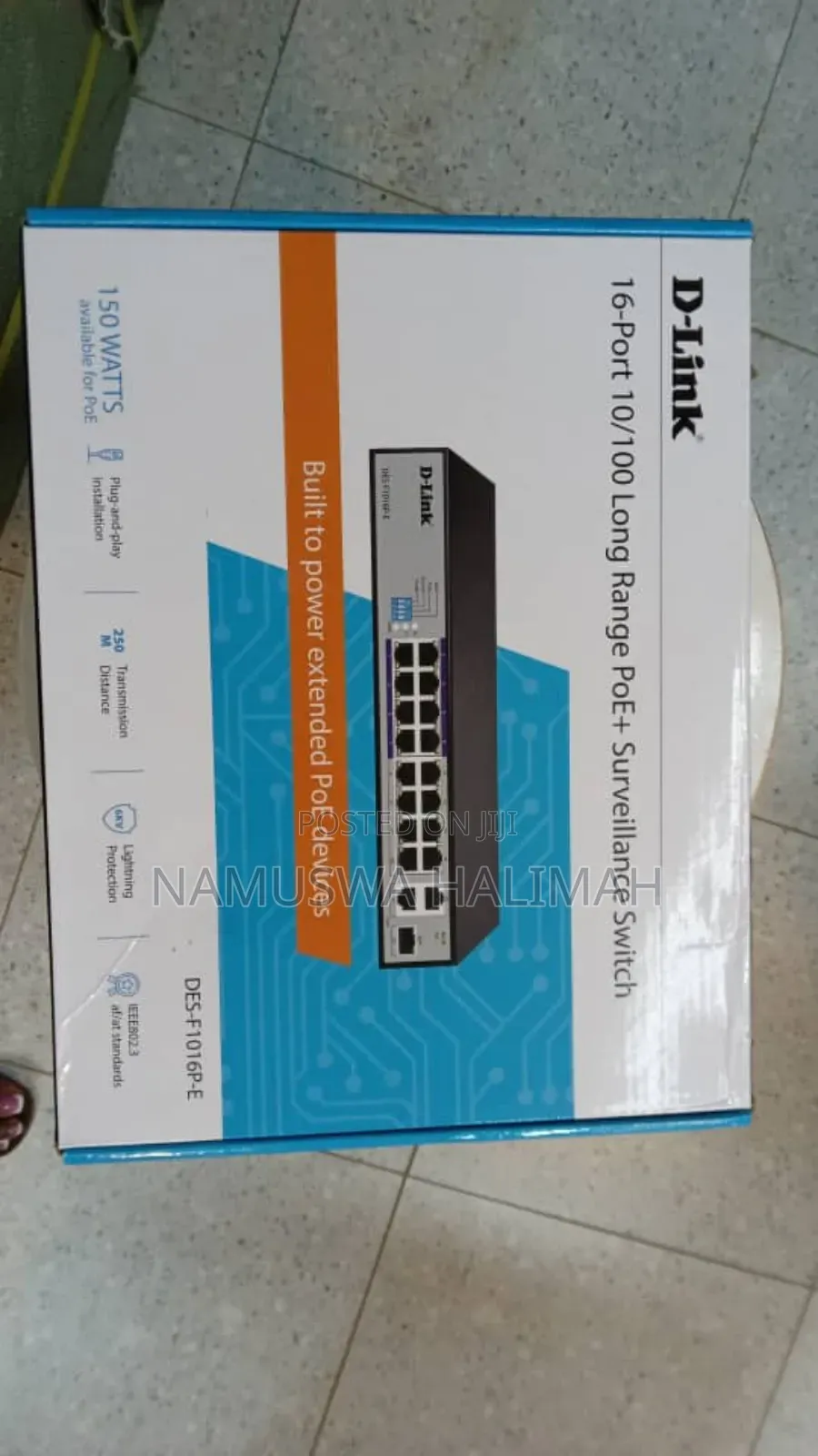 D-Link Des-F1016p-E 16-Port 10/100long Range Poe+ Surveillance Switch.