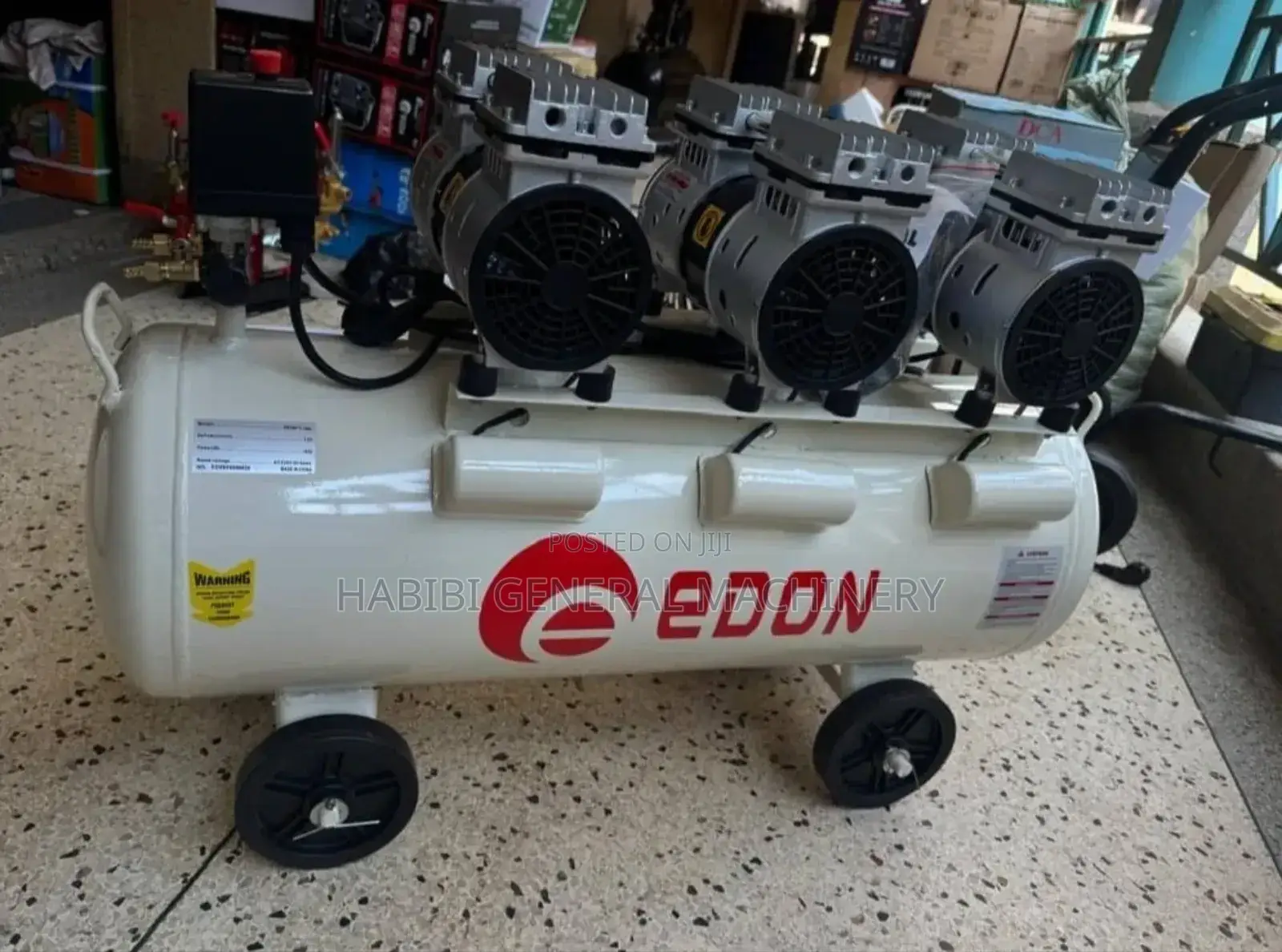 White Edon 100l Air Compressor
