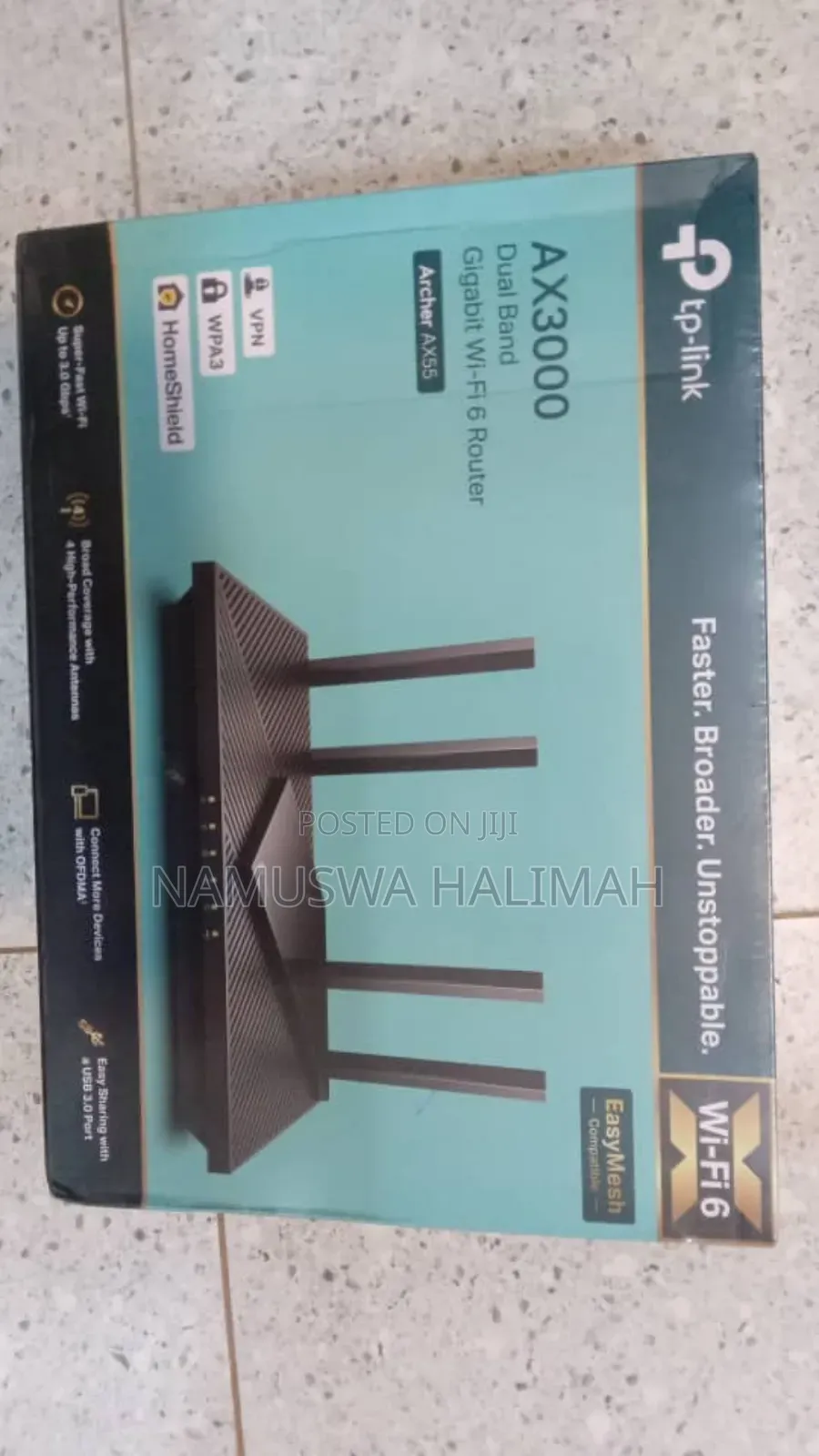 Tp-Link Archer Ax55 Ax3000 Dual Band Gigabit Wi-Fi 6 Router.