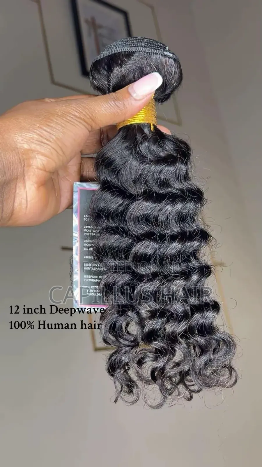 12 Inch Deep Wave ( Human Hair)