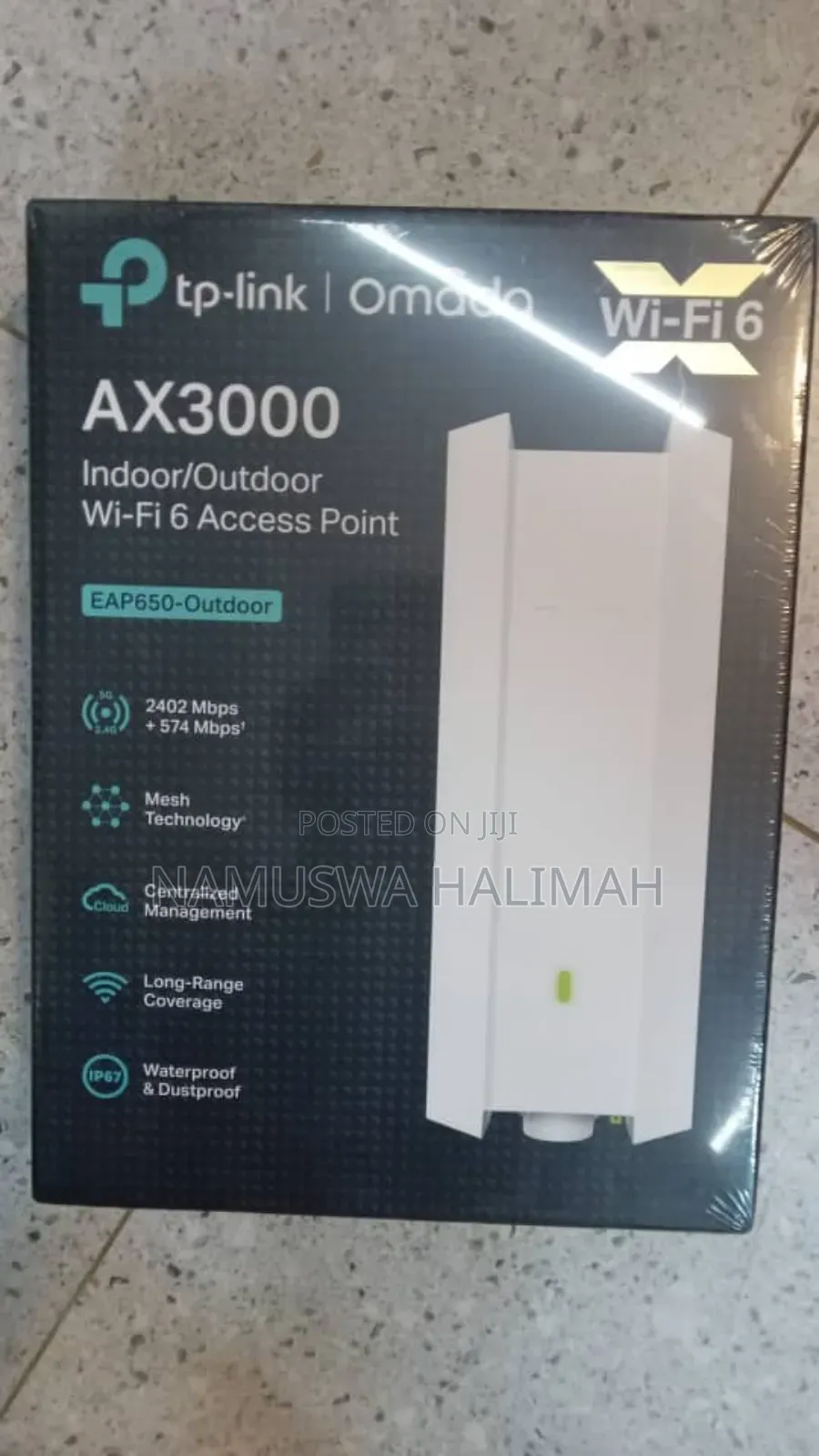 Tp-Link Omadaeap650-Outdoorax3000 Indoor/Outdoor Wi-Fi 6 Access Point.