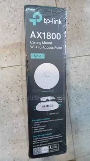 Tp-Link Omada Ax1800 Ceiling Mount Wi-Fi 6 Access Point, Model Eap610.