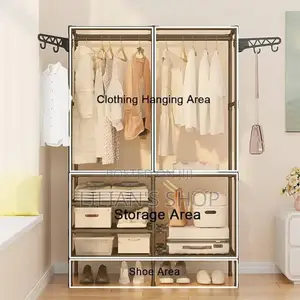 Multifunctional Floor Coat Stand With 4 Shelves