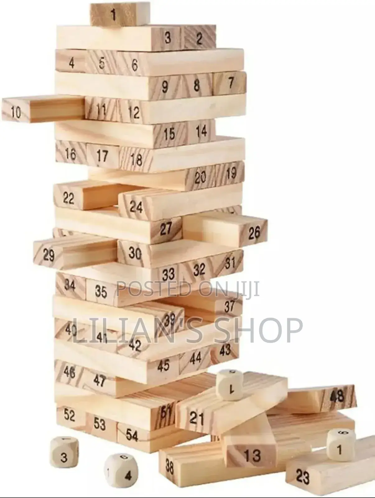 54pcs Wooden Jenga Blocks Brand New