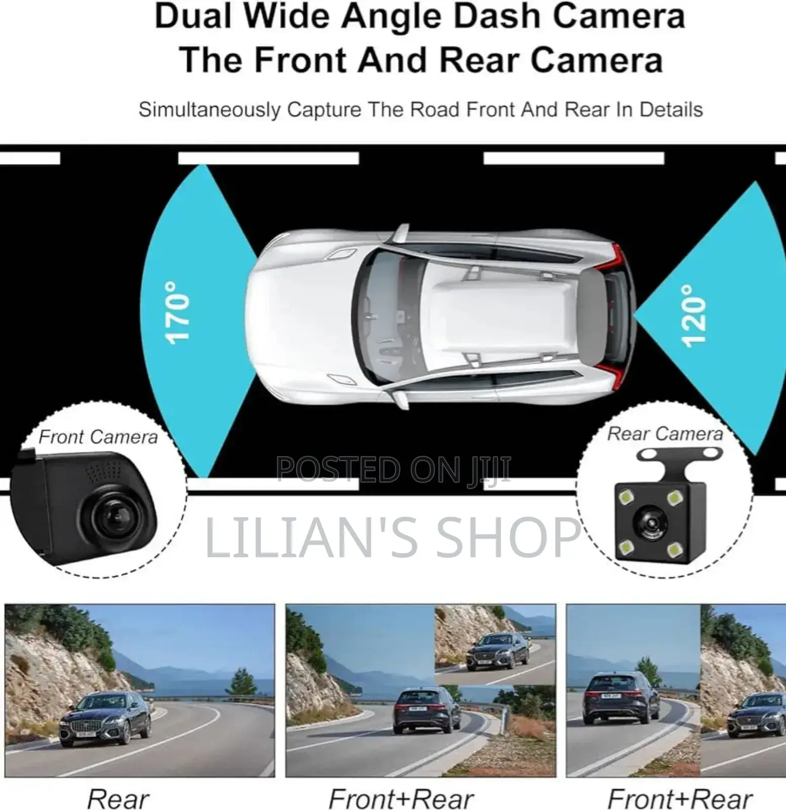 Full Hd Car Smart Rearview Mirror With Dual Cameras