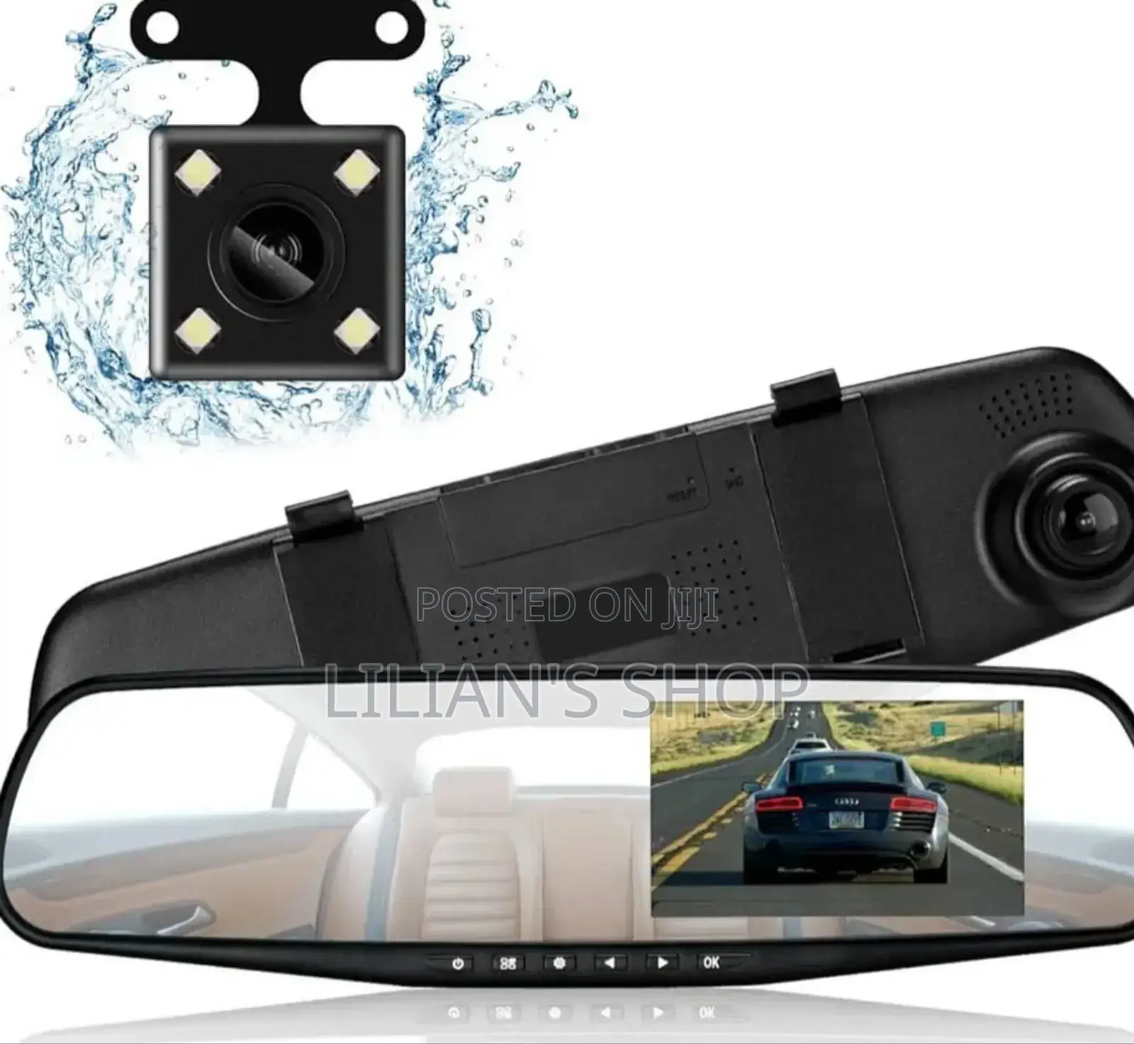 Full Hd Car Smart Rearview Mirror With Dual Cameras