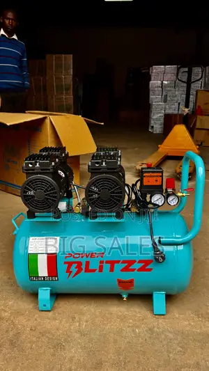 50l - Silent Air Compressor With Double Piston