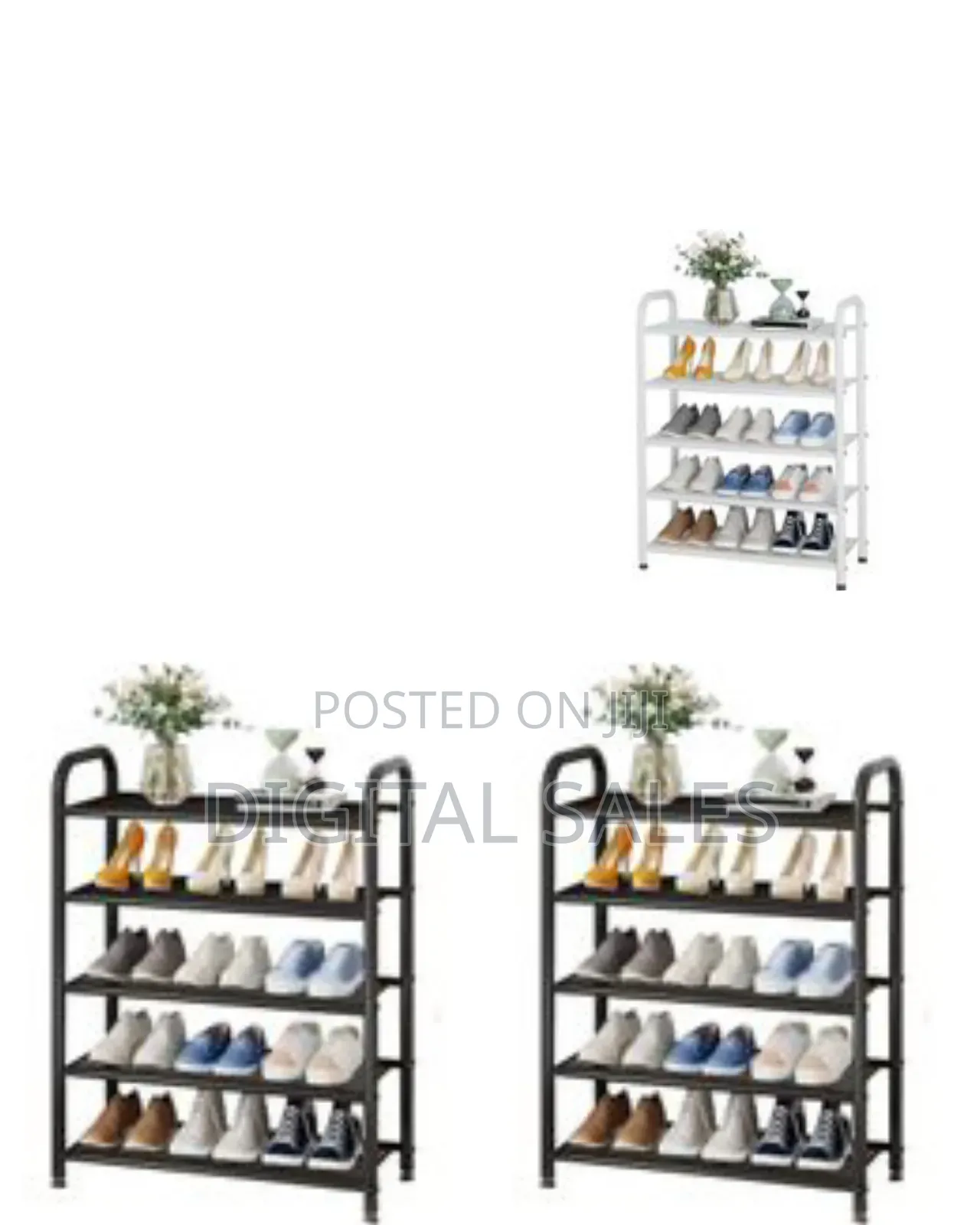 5 Tier Standing Shoe Rack, Space-saving, Slim, Boot Shelf, Stylish,