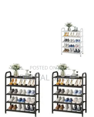 5 Tier Standing Shoe Rack, Space-saving, Slim, Boot Shelf, Stylish,