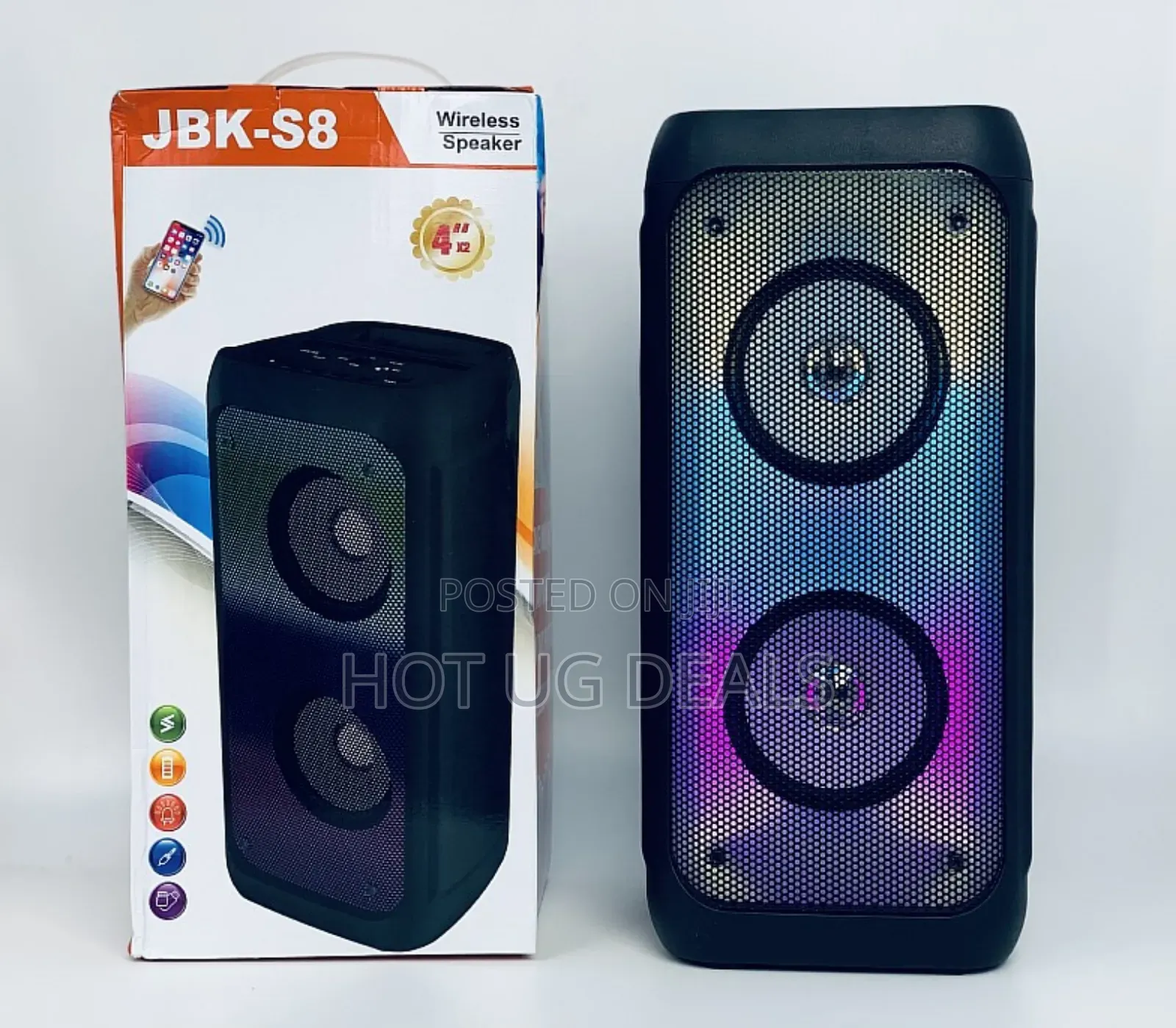 Party Bass Bluetooth Speaker With Usb Flash Port - Black