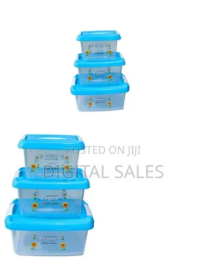 3pc Large Capacity Plastic Stackable Organizer Storage Box