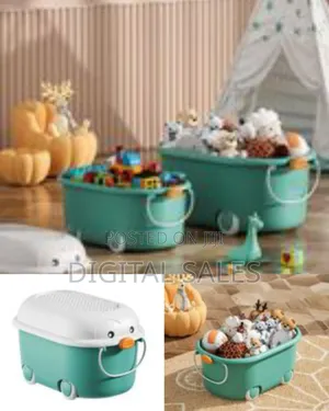 Kidstoy Storage Box Plastic Snack Home Organizer With Wheels C