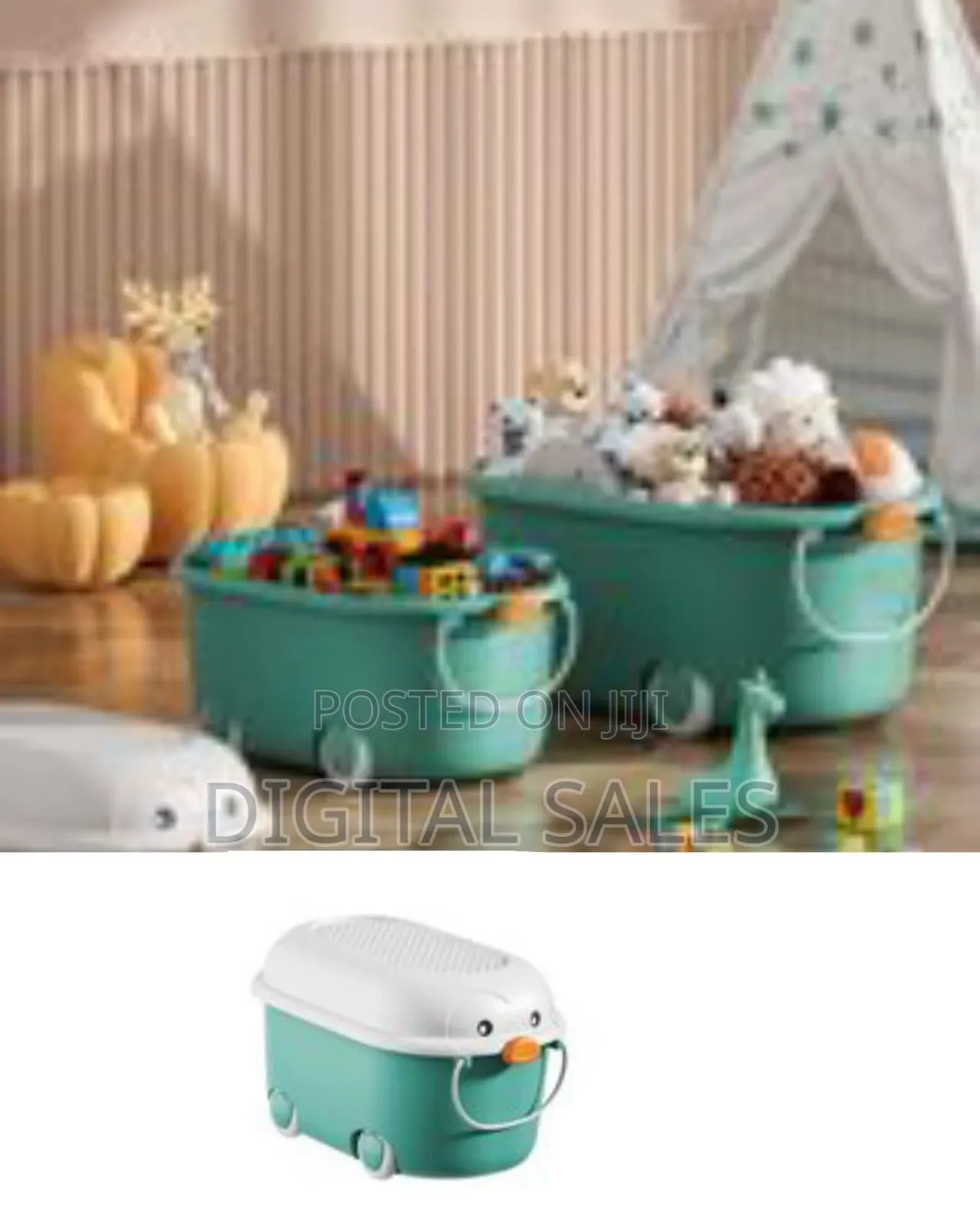 Kidstoy Storage Box Plastic Snack Home Organizer With Wheels C