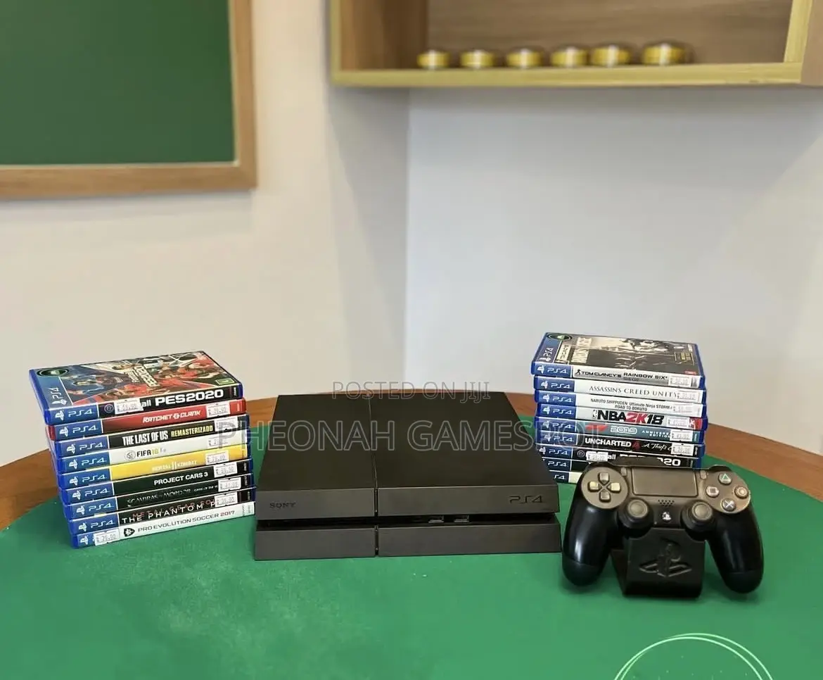 Playstation 4 Ready With 2 Controllers and 15 Hot Titles.