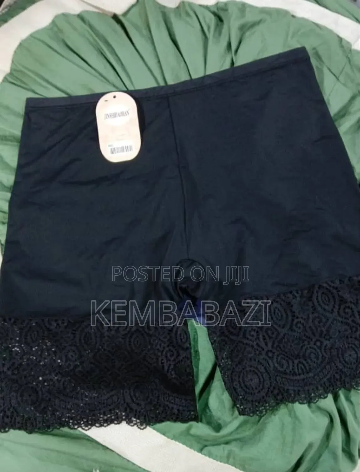 Black Lace-Trimmed Women's Biker
