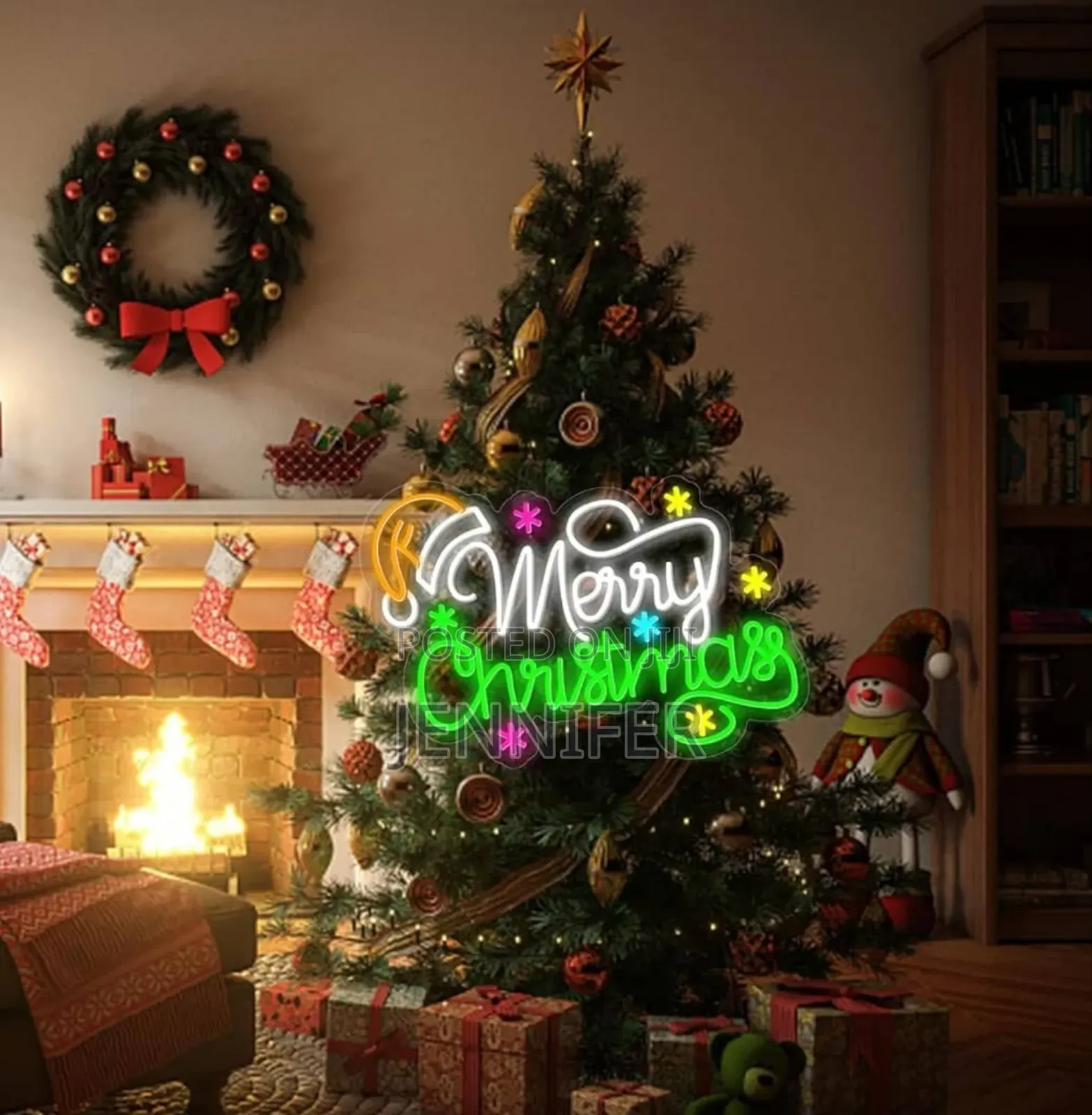 Merry Christmas Mountable Led Neon Sign